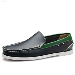 Кожаные мужские мужские 2023 туфли Hotsevely-Nine Bring British Style Черно-белый коричневый зеленый желтая красная мода на открытом воздухе удобная дышащая