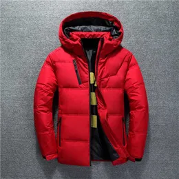 Vinterjacka Män Högkvalitativ Mode Casual Coat Hood Tjock varm Vattentät Down Jacket Male Winter Parkas Ytterkläder 211008