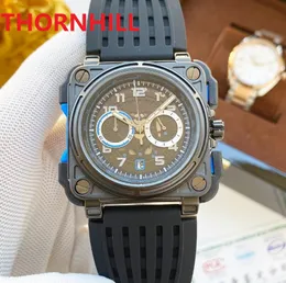 Montre de Luxe Funcional de Quartzo Funcional Relógio Clássico Men's Dia-Data de Relógio de Borracha 48mm Silicone Strap impermeável Super Bright WristWatch Orologio di Lusso