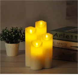 Flameless Candles, Outdoor Indoor Battery Operated Led Candles No Melt, Flameless, Ivory Frosted Plastic Flameless jllzIU