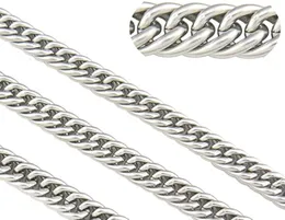 5meter Lot 7mm/9mm Stainless Steel Chains Finding Cowboy Link Double Weave Chain Jewelry Marking DIY Silver