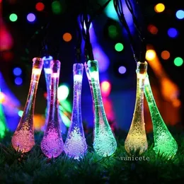 Bubble water drop LED solar lamp string Crystal lamp courtyard Party Decoration Lights Garden Festival outdoor Light T2I52694