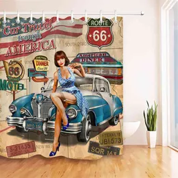 SAILOR JERRY シャワーカーテン　アメリカン雑貨 SAILOR JERRY シャワーカーテン