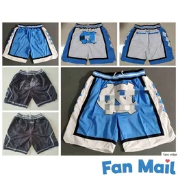 New University of North Carolina Men UNC Basketball Shorts Pocket Pants Alla sömda S-3XL 3 färger gratis frakt