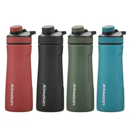 UZSpace Thermos Stainless Steel Vakuumkolv Kupa Creative Portable Läcktäta Rese Mugg 2 Style Lid Thermo Bottle med handgrip 211109