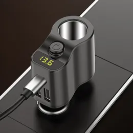 80W Splitter Billaddare Strömadapter Ljusare för USB-typ-C Telefon Gadgets Snabb Laddning