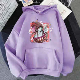 Kawaii zombie land saga zemsta bluzy bluza anime manga luźne z kapturem długie rękawowe ubrania streetwearu streetwear crewneck y0820