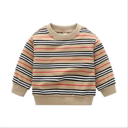2021 New Baby Boys Striped Sweaters Spring Autumn Boys Knitted Pullover Kids Cotton Sweatshirt Children Loose Casual Sweater