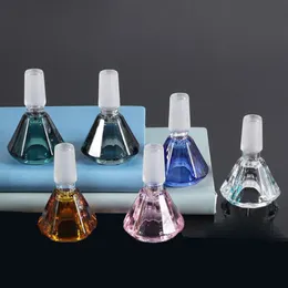 Colorful 14MM 18MM Male Hookah Adapter Connector Interface Crystal Diamond Glass Bowl Container Tobacco Vessel Holder Smoking Bong Tool DHL