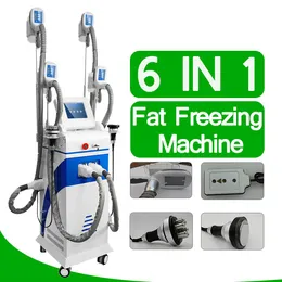Slimmmaskin RF Laser Beauty Machine Cryolipolysis Lövsugning 4 Handle Lipo Freeze Cryo Cryoterapi Fat Freezing CE
