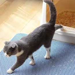 6 Kolory Miot Mata Dywan Pet Cat Sand Toaleta Wodoodporna dla Pet Trapper Składany Eva Non-Lip 211111