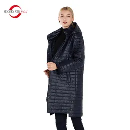Modern Saga Autumn Women Coat Spring Warm Long Jacket Parka Femme Kvinna Quilted Overcoat Fleece Liner 210923