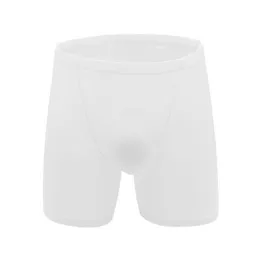 Underpants Men's Underwear 2021 Big Bag U Convex Ice Silk Hip Lift Anti-wear Leg Mid-length Sexy Boxer Briefs