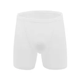 Underpants Men's Underwear 2021 Big Bag U Convex Ice Silk Hip Lift Anti-wear Leg Mid-length Sexy Boxer Briefs