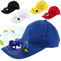 Factory Whilesale Solar Fan Cap Sun Visor Cap Sun Visor Cap för män och kvinnor Sol Toy Sunshade Advertising Hat