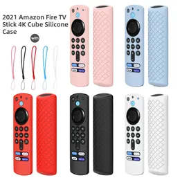 Amazon Fire TVスティックのためのシリコンケース第3回のGen Alexa Voiceリモコン保護カバースキンシェルプロテクター5色