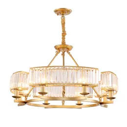 الثريات الصين المصنعة بالجملة الفاخرة LED Crystal Chandelier Lighting Modern Pendant Lamp for El Home