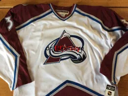 billig anpassad Vintage 1995-1996 Patrick Roy Hockey CCM Jersey Stitch lägg till valfritt nummer namn HERR KID HOCKEY TRJOR XS-5XL