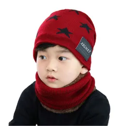 赤ちゃん男の子帽子スカーフセット冬の豆ニットコットン暖かい柔らかいビーニー子供女の子ヒップホップキャップファッションアクセサリー