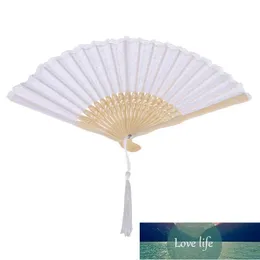 Bambu vintage fläkt elegant handhållen kinesisk vikning spets hand fans (vit) fest favor fabrik pris expert design kvalitet senaste stil ursprungliga status