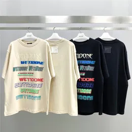 メンズTシャツフォーム印刷WE11ドーンTシャツメンズウインズユニセックス1：1クオリティTシャツWelldone Tee