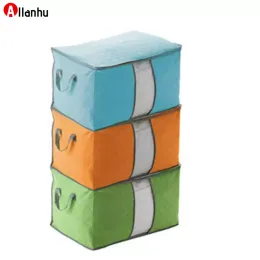 Portable Quilt Storage Bag Non Woven Folding House Room Storage Boxes Clothing Blanket Pillow Underbed Bedding Big Organizer Bags DBC wjy954