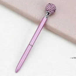 NEWCrystal Element Roller Ball Pen Big Diamond Ballpoint Pens Gem Wedding Office Supplies Gift 11 Colors RRE12292