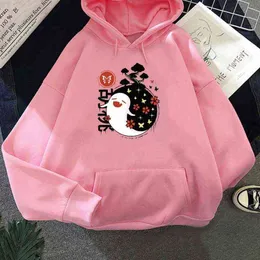 Hot Harajuku Open World Adventure Game Genshin Impact Hu Tao Cartoon Women Hoodies Aesthetic Streetwear Men Winter Sweatshirt Y211122