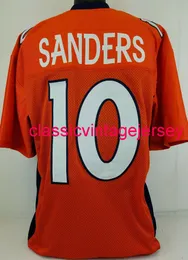 Men Women Youth Emmanuel Sanders Custom Sewn Orange Football Jersey XS-5XL 6XL