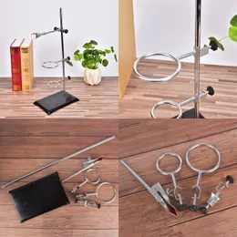 Lab Supplies 1Set 50CM High Retort Stand Iron With Clamp Clip Laboratory Ring School Education Educational Equipment