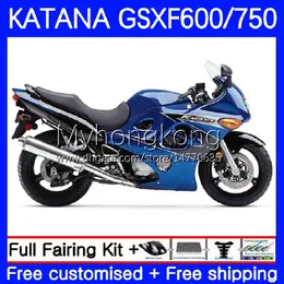 OEM Stock Body Blue for Suzuki Katana GSXF 600 750 CC GSXF750 2003 2004 2005 2006 2007 18NO.87 GSX750F GSX600F 03-07 GSXF-600 600cc 750cc GSXF600 03 04 05 06 07 Feeding