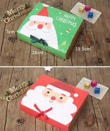 사각형 메리 크리스마스 종이 포장 상자 산타 클로스 선물 가방 해피 뉴 이어 초콜릿 사탕 상자 파티 Ottie S911