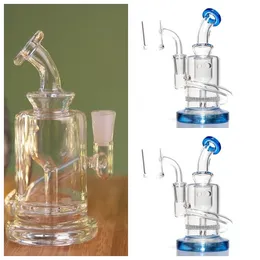 Hookahs 6.3inch Height Glass Water Bongs Recycler Oil Rigs Dab Bong Smoke Glass Pipe Bubbler dabber with 10mm banger