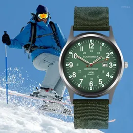 Armbanduhren 2021 Männer beobachten analog Quarz Zifferblatt Nylon -Strap Style Uhren Fashion Casual Armband Business Geschenk Relogio Maskulino XQ