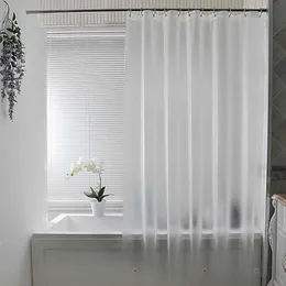 Ufiday Nordic Peva Frosted Shower Curtain Semi Przezroczysta Łazienka Łazienka Nowoczesne Plastikowe Wodoodporne Zagęszczone Zasłony kąpielowe 210609