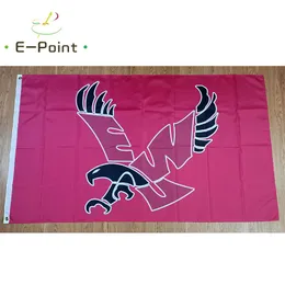 NCAA Eastern Washington Eagles Flagga 3 * 5ft (90cm * 150cm) Polyester Flaggor Banner Dekoration Flyga hemträdgård Festliga gåvor