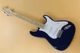 La chitarra elettrica del corpo blu elm con collo in acero, battibecco bianco, hardware Chrome, forniscono servizi personalizzati