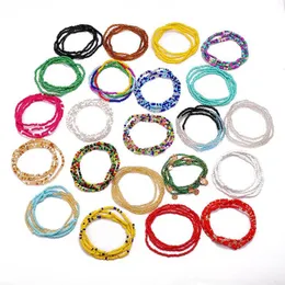 Colorful Belly Chains Rice Bead Multi Layers Handmade Waist Link Bikini Body Jewelry String Chain Beads Wholesale