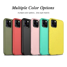 Capas de telefone celular Palha de trigo Ecofriendly Soft TPU Biodegradável Capas de telefone para iPhone 15 14 13 12 Mini Pro Max XR XS 8 7 6 Plus S22 S21 Ultra s21 FE A32 A72 A13 A53 A33 Enviro