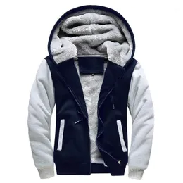Men's Hoodies & Sweatshirts Men's Bomber Jacket Men 2022 Brand Winter Thick Warm Fleece Zipper Coat For Mens SportWear Tracksuit Male E