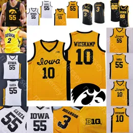 Custom Iowa Hawkeyes Basketball Jersey NCAA College Joe Toussaint Ryan Kriener Jack Nunge Tony Perkins Keegan Murray Kris Murray Ogundele