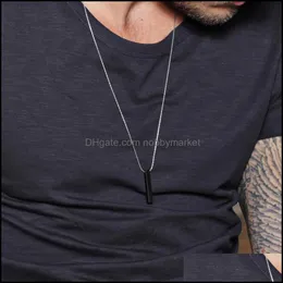 Other Fashion Aessories Rectangar Pendant, Male And Female Necklace, Stainls Steel Chain, Simple, Fashionable, Jewelry Drop Delivery 2021 Qp
