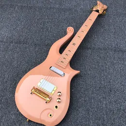 Diamond Series Prince Cloud Peach Pink Electric Guitar Alder Body, Maple Neck, Symbol Inlay, Gold Truss Rod Cover, Wrap Arround Tailpiece