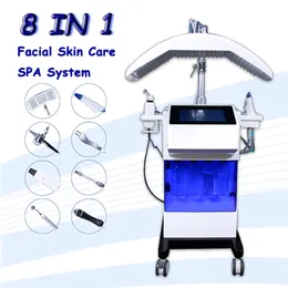 Microdermabrasion Diamond Hudvård Hydro ansiktsmaskin med LED Light Therapy Face Mask för akne Förbättrad hudblekning Hudvårdsenhet