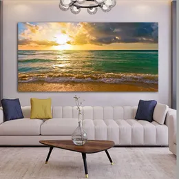 Malarstwo ścianowe plakaty krajobrazowe i wydruki płócienne sztuka morskie zdjęcia wschodu słońca zdjęcia do salonu nowoczesny wystrój domu morski plażę268h