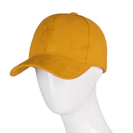 2021 New Fashion Solid Plain Suede Baseball Cap 6 Panel Dad Hat Outdoor Sun Protection Hat for Men Women