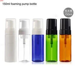 24 x 150 ml kosmetische Gesichtsreiniger-Waschcreme, weiße Flüssigseife aus Kunststoff für Haustiere, Schaumflasche mit weiß-schwarzer Schäumerpumpe, gute Qualität