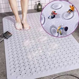 Mata łazienkowa Wanna Duża Silne Ssanie Anti Slip Bath Shower Mata PVC Podkładka stóp Odorless nietoksyczny 210724