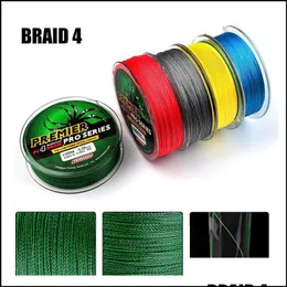 Braid Sports Outdoors 100m 109yards 4 Strand Braided Fishing Line PE Spectra Lines Red Green Blue Gul Grey Jllytj Warmslove Drop Delive Delive