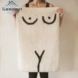 Bathroom Rug Funny Entrance Carpet Area Rugs Kitchen Rug Badroom Floor Mats Nordic Welcome Doormat Chic Room Decor 60x90cm 210727